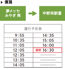 〈夢メッセみやぎ　発〉	